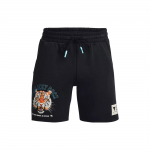 Under Armour Tiigrimustriga vaba l&otilde;ikega fliisist l&uuml;hikesed p&uuml;ksid meeste p&otilde;hjad must 1377808-001 XXL