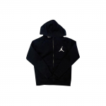 Jordan Logo Vabaaja Spordifliis Soe Kapuutsiga Pikkade Varrukatega Jakk Laste jakid Must CT3045-010 M