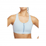 Nike Swoosh Dri-Fit Talvekollektsioon Keskmine tugi Mugav V&auml;rske Stiilne Nahas&otilde;bralik Spordirinnahoidja Naiste aluspesu Hele-sinine FN2732-423 L