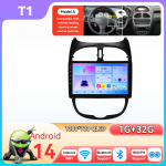 Ossuret Snapdragon 6115 Autoraadio Autoradio PEUGEOT 206 206SW 206CC 2001 - 2008 jaoks Carplay Android Auto multimeedia GPS 360 kaamera Stereo T1 4Core 1G 32G A