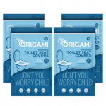Origami &Uuml;hekordsed WC-istmekatted Pakk 4 tk (10 t&uuml;kki pakis, Kokku 40 lehte) | Ei otsest kokkupuudet ebasanitaarsete istmetega
