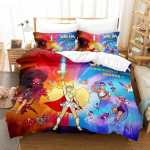 She Ra Ja J&otilde;u Printsessid Voodipesukomplekt &Uuml;he Twin T&auml;is Queen King Suuruses Voodikomplekt T&auml;iskasvanud Poiste Magamistuba Tekikatted Komplektid 3D EU single(135x200cm)
