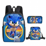 Sonic algklassilapse koolikott kolmeosaline komplekt anime multifilmikott &otilde;lakott pliiatsikott 57-NMAOV