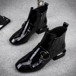 Naiste Saapad Patendinahast Naiste Kingad S&uuml;gis Madala Kontsaga L&auml;ikivad Saapad Terava Ninaga Naiste Pahkluusaapad De Mujer 41