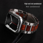 Ultra3 Apple Watchi rihm: Punane Sandlipuu Metall Mudelitele iWatch S10 & S11
