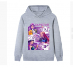KPop Deemonik&uuml;tid Huntrix Kapuutsiga pusa Lasteriided Printsessi T&uuml;drukute R&otilde;ivad Mood Poiste R&otilde;ivad Kevad S&uuml;gis Pusa Lapse &Uuml;laosad 140