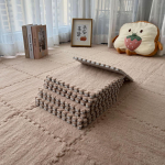 10tk Pehme Palus Laste Vaip M&auml;ngumatt 30*30*1CM Eva Vaht Pusle Vaip Laste Toa Soojendaja M&auml;ngumatt Dekoratsioonimatt 10Pcs kaamel