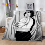 Joe Keery Steve Harrington Pehme Pl&uuml;&uuml;sist Tekk, Flanellist Tekk Visketekk Elutoa Magamistoa Voodi Diivani Pikniku Katteks Lastele 80x60in