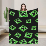 Creeper Suur N&auml;gu Videom&auml;ng Tekk M&auml;ng Flanell Uudsus Pehme Visketekk Voodipesu jaoks Lounge Kevad/S&uuml;gis 30x40in