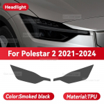 Polestar 2 2021-2024 2023 Auto Esitulede Must TPU Kaitsekate Kile Esitulede V&auml;rvi Muutev Kleebis Tarvikud Smoked black