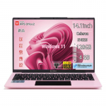 &Otilde;huke s&uuml;learvuti Windows 11-ga 128GB 4GB WPS USB ja HDMI GM-JAPAN 14,1-tolline &Uuml;likerge Kontor, SSD, RAM, Veebikaamera, Kontor, Celeron, Wi-Fi, 3.0, roosa