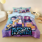 KPop Deemonik&uuml;tid Rumi Anime Kahem&otilde;&otilde;tmeline Neljaosaline Komplekt &Uuml;li&otilde;pilaste &Uuml;hiselamu Pehme ja Mugav Tekikott ja Voodilina Komplekt 1.5m Bed Set of 4