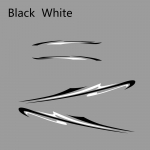 Mercedes Sprinter autole, pikkade k&uuml;lgmiste triipudega kleebised, auto isetegemine, sport, stiil, kaunistus, kleebis, autode h&auml;&auml;lestamine must valge v&auml;rv