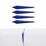 4pcs Car stickers Bumper Protector Strip Corner Guard Scratch Protection Strips Crash Blade Anti-collision Auto Car sinine