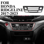 Carbon fiber style central control A/C panel cover trim for Honda Ridgeline