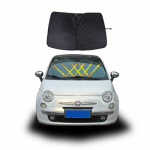 Must auto p&auml;ikesekaitse tuuleklaasi akna p&auml;ikesekaitsekate Fiat 500 2010-2024 jaoks