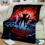Stranger Things tekk Demodogs Cartoon Flanell tekk &Otilde;udustekk elutuppa Diivanvoodi lastele Kingitus Kodukaunistus 150x180cm