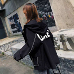 Lahtine Korea stiilis t&ouml;&ouml;r&otilde;ivaste jope naistele: Trendikas Forest Wind mantel s&uuml;giseks ja kevadeks, ideaalne igap&auml;evaseks kandmiseks S must