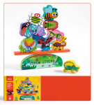 Puidust virnastatavad loomad ja dinosaurused ehitusklotsid m&auml;nguasjad lastele hariduslikud tasakaalum&auml;nguasjad vanema-lapse interaktiivne laua m&auml;ng