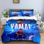 Hispaania Jalgpall Kenoosoosne T&auml;ht L-Lamine Y-Yamal Voodipesukomplektid Vooditarvete Komplekt Tekikott Voodikatte Komplekt Voodipesu Komplekt Kingitus AU Single(140*210cm)3pcs