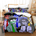 Tally Hall Miracle Musical Voodipesukomplekt Multikas Anime Kolmeosaline Komplekt T&auml;iskasvanu Laps Magamistuba Tekikoti Komplektid 3D Kawaii EU Single(135*200cm)3pcs