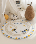 Moodne stiil Elutoa kaunistus &Uuml;mmargune vaip Paksenatud pl&uuml;&uuml;sist &ouml;&ouml;kapi matt Multikakujutisega vaibad Magamistuppa Kodu Kohev pehme vaip 80x80CM