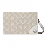 Gucci GG embleemiga logo Reguleeritav &otilde;larihm Nahast viimistlus Mini &otilde;lakott Naiste &otilde;lakott Beež Valge 820688-FAD6L-9641 Basic Set (Bag+Dust Bag)