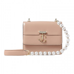Jimmy Choo Kristallidega Kaunistatud P&auml;rliga Rihmaga Nahast Crossbody Kott Naiste kotid Roosa VARENNESHOULDERXSRAM Basic Set (Bag+Dust Bag)