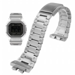 Kella rihm Casio G-SHOCK-GMW-B5000 jaoks Tahke roostevabast terasest kella rihm V&auml;ike ruudukujuline k&auml;ev&otilde;ru Kella tarvikud Rihm B5000 h&otilde;be