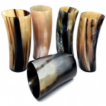 Sarvklaaside komplekt 5 tk K&auml;sit&ouml;&ouml;klaasid veini, &otilde;lle, ale'i jaoks Ohutu, Unikaalne joogiklaas. Norra joogi&otilde;llekruus 8,10oz Ox Horn