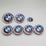 7 tk BMW embleemi komplekt 82 mm 74 mm 45 mm 56 mm 68 mm Auto esiosa kapoti logo Tagumine pagasiruumi m&auml;rk Velgede keskkatted Rooliratta kleebis 82 74 56x4 45