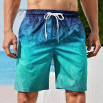Meeste ujumisp&uuml;ksid v&otilde;rkvoodri, k&uuml;ljetaskute, &uuml;hev&auml;rviliste randade l&uuml;hikeste p&uuml;kstega, kiiresti kuivavad, kerged, n&ouml;&ouml;riga, boardshorts, suvine ujumisriietus L blue