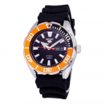 Seiko 5 Sports SRPC59 Kummirihm Oranž Bezel 100M Automaatne Sukeldumiskell Meestele oranž