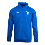 Mizuno Royal Lazio 2024-2025 Jalgpalli Jumper Ilma voodrita Seisva kraega T&otilde;mblukuga Pikkade varrukatega Jakk Meeste jakid P2GEBX0422 S blue