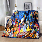 Mickey & Minnie Tekk Pehme, Soe Flanellkate Diivanile, Pehme Soe Voodikate, Unikaalne Kingiidee. 130x150cm blue