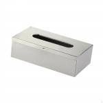 Stainless Steel Tissue Box Napkin Holder Creative Easy to Fill Paper Towel Container silver
