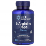 Life Extension, L-arginiini kapslid, 700 mg, 200 k&ouml;&ouml;giviljakapslit