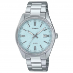 CASIO G SHOCK 50m Veekindel Kvartsmehhanism Roostevabast terasest rihmaga K&auml;ekell Meeste k&auml;ekellad MTP-1302DA-2A2V Blue Dial