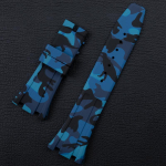 &Uuml;lekantav Camouflage Pehme Kvaliteetne Kummist Kellarihm AP Rihma Jaoks 26mm K&auml;ev&otilde;ru Kokkuvolditav Libliklukk 15500/15400/26331 V&ouml;&ouml; jaoks Without Connection&Without Buckle heleroheline v&auml;rv