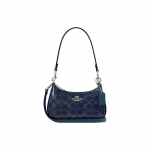 Coach 19 Signature Logo Nahast &Otilde;lakott V&auml;ike Naiste &Otilde;lakott Sinine CAJ93-SVD9 Gift Box Set (Basic Set+Yellow Box)