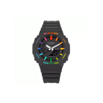 CASIO Meeste vedelkristall/analoog kahekordse n&auml;iduga seeria Must k&auml;ekell GA-2100-1AER-IFLW