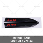 2026 Kuum Volkswageni VW 3D ABS GTI GTD Embleem M&auml;rk Auto Ukse Poritiiva Kleebised Volkswageni VW Golf 4 5 6 7 8 MK3 MK4 MK5 M jaoks white