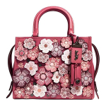 Coach Rogue lillelise aplikatsiooniga nahast kott Keskmine Roosa Naiste kott 58840-BPN4N Basic Set (Bag+Dust Bag)