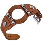 Ehtsa nahast rihm Apple watch seeriale 8 7 6 se 5 4 ultra Mansetiga k&auml;ev&otilde;ru rihm Apple watchi riba 45mm 41mm 40mm 42mm 44mm 38MM 40mm 41mm helepruun v&auml;rv