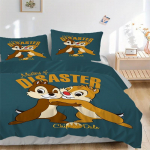 3 tk Chip 'n' Dale tr&uuml;kitud voodipesukomplekt,(Sisaldab 1 tekikotti ja 2 padjap&uuml;&uuml;ri, tekk ei kuulu komplekti) yy250814070 135x200cm