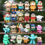 24 tk/komplekt Anime Crayon Shin Chan tegelaskuju m&auml;nguasi Mini kujukesed Lauapealne Kodu Kaunistus Kollektsioonimudel M&auml;nguasjad Kingitused