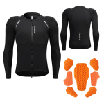 WOSAWE Mootorrattajakid T&auml;ielik Kehakaitsega Jakk Suveks S&uuml;giseks Kerge Pehme Motokrossi R&otilde;ivad Moto Jakk EU XL (ASIA 2XL) black