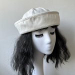 Suvine linane tumasinine meremehe m&uuml;ts naistele t&uuml;drukutele JK armas punavalge ruuduline barett sinivalge ruuduline moodne m&uuml;ts Cosplay &otilde;e m&uuml;ts 55-58cm valge