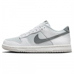 Nike Dunk Low GS Helkur-Swoosh Laste tossud Valge Football-Grey Pure-Platinum FV0365-100 39