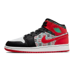 Air Jordan 1 Mid SE GS Julekampsuni Laste Tossud Punane Valge Must DM1208-150 39 black